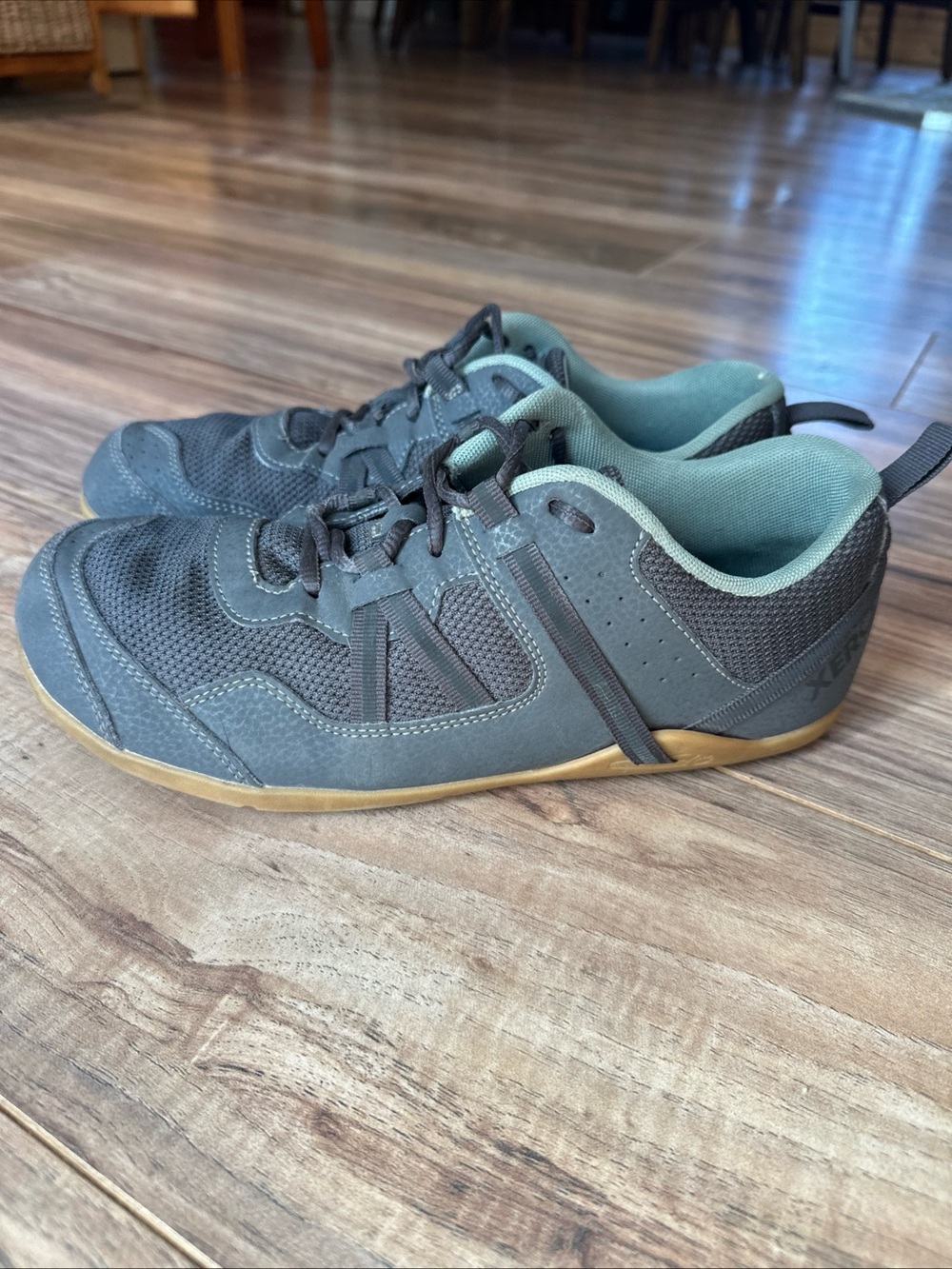 Xero Shoes Prio Mens Size 9.5 Grey Mesh Training Sneakers Barefoot Minimalist